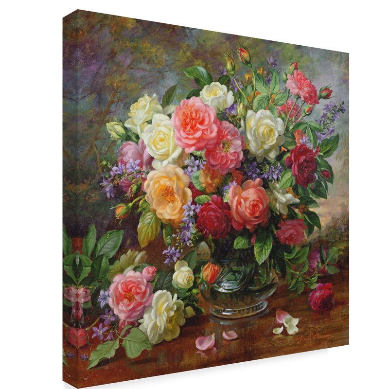 Albert Williams Floral Canvas Art with Floater Frame