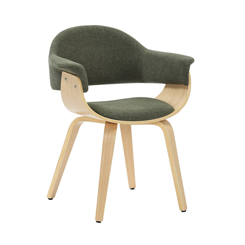 45.5cm H Polyester Blend Upholstered Round Back Armchair, Cypress Shade
