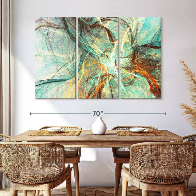 Avery Underwater Currents Abstract, 42" H x 65" W