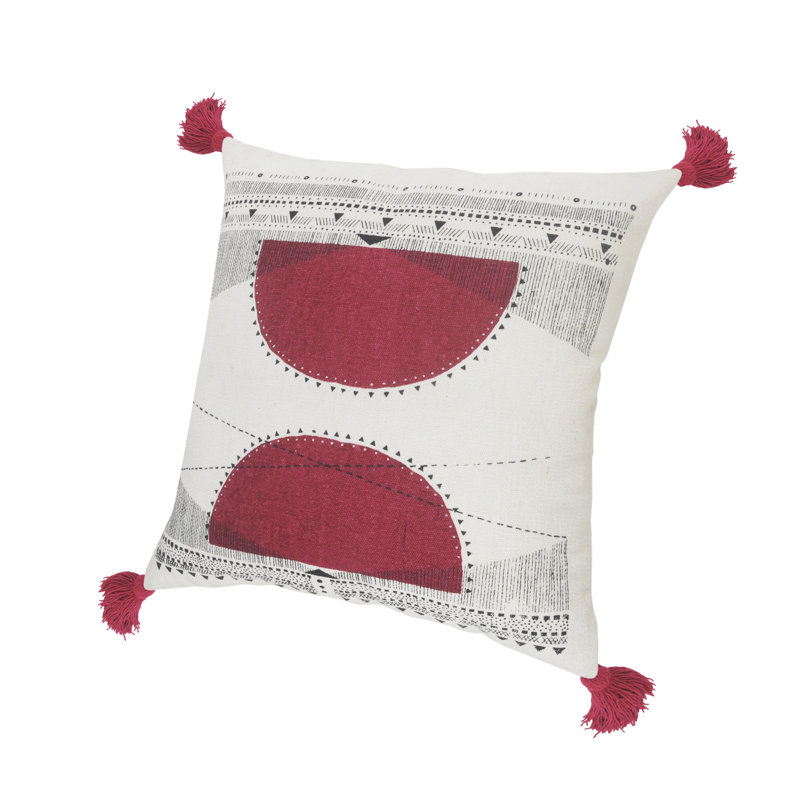 Housse de coussin Southemern Geoemtric, Blanc géométrique 2, Polyester