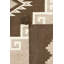 Tapis brun / moka en laine et coton 8 pi x 9 pi 10 po Southwestern