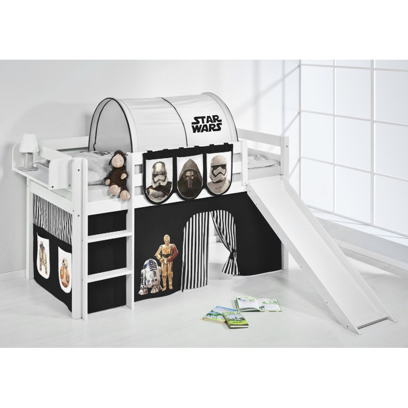 Star Wars Loft Bed with Built-in Ladder Included, Black