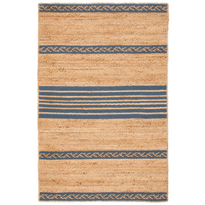 Tapis en jute / coton tissé à la main Tressler