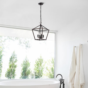 Aspen 4 - Light Lantern Geometric Pendant(incomplete missing light )