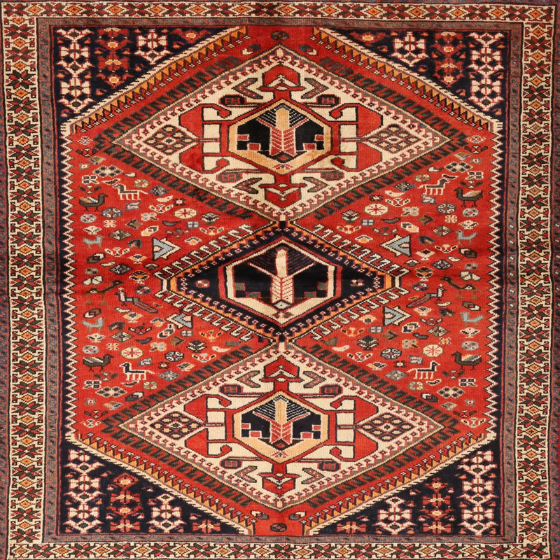 Southwestern Indoor Rug, Square 3'