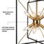  Lustre carré Spoutnik à 8 lumières à intensité variable Chrisse