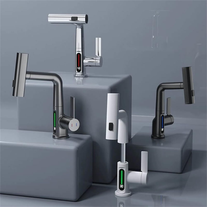 Single-Hole Single-handle Bathroom Faucet, White