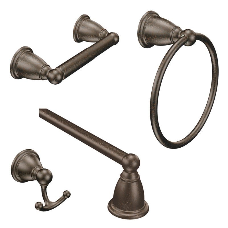 Ensemble de quincaillerie de salle de bain 4 pièces Brantford, Bronze huilé