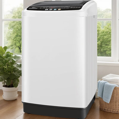 Homdox 2.8 Cu.ft. Portable Washer And Dryer, Washing Machine With Drain Pump, Safety Lock, Led Display, 10 Programs & 8 Water Levels, Glass Lid