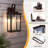 1 - Light 15''H Bronze Iron Tempered Glass 𝗜𝗻𝗰𝗹𝘂𝗱𝗲𝘀 𝗕𝘂𝗹𝗯 ETL Outdoor Wall Light with Dusk to Dawn-1648196603-1631072653