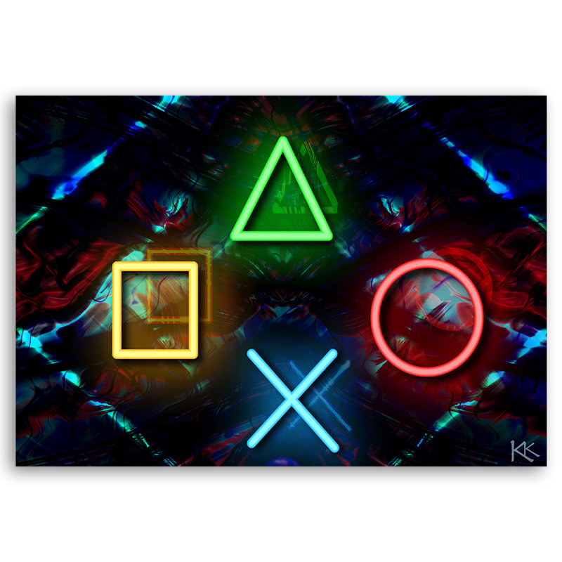 Picturegaming Computer Games - Wrapped Canvas Print, 60cm H x 90cm W