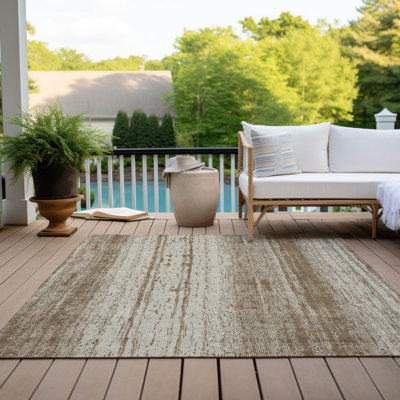 Malek Washable Abstract Indoor / Outdoor Rug