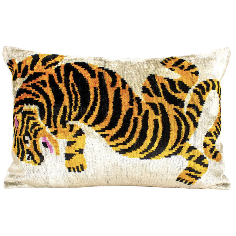 Tigris Silk Velvet Pillow Cover And Insert