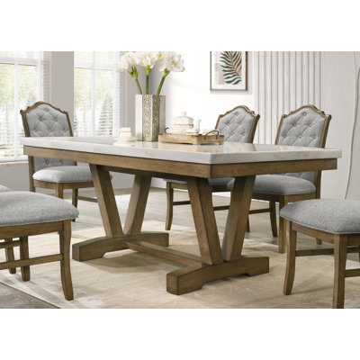 with Solid Wood Base Dining Table
