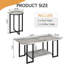 Ensemble de tables basses 3 pièces à structure moderne en métal noir: table à double couche imitation bois texturé gris + 2 tables à rebords circulaires-1046009146