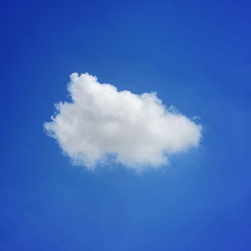 Cloud - No Frame Print on Canvas, 30cm H x 30cm W