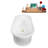 65" Streamline Soaking Freestanding Tub and Tray With Internal Drain-101697609