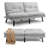 Isaul 68'' Upholstered Biscuit Back Convertible Sofa-158671443