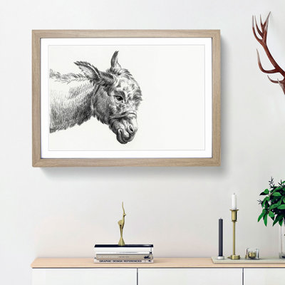 A Head of a Donkey by Jean Bernard - Framed Print