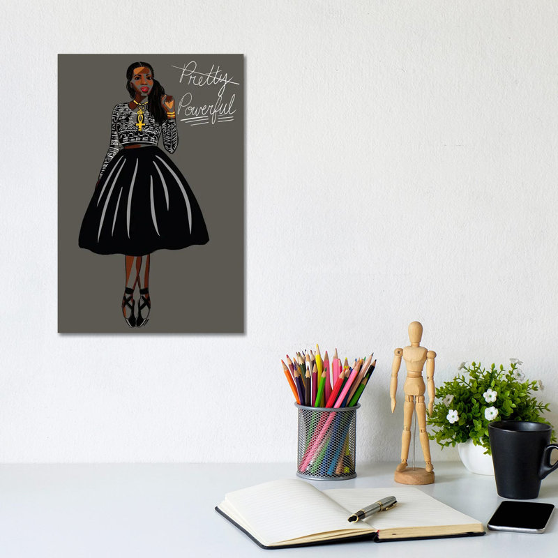 Pretty Powerful by NoelleRx - Wrapped Canvas Painting, 20.32 cm H x 30.48 cm W