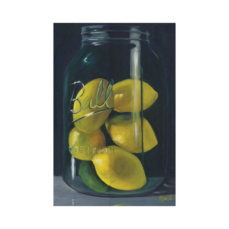 Lemons by Marnie Bourque - Wrapped Canvas Print, 20.32 cm H x 30.48 cm W
