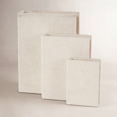 Damali Fabric Storage Book Decorative Multi Colored Box Set