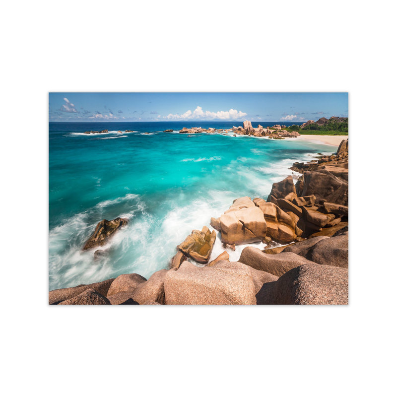 Secret Beach Landscape by Karsten Wrobel - Print on Canvas, 42cm H x 59cm W x 1cm D, Unframed