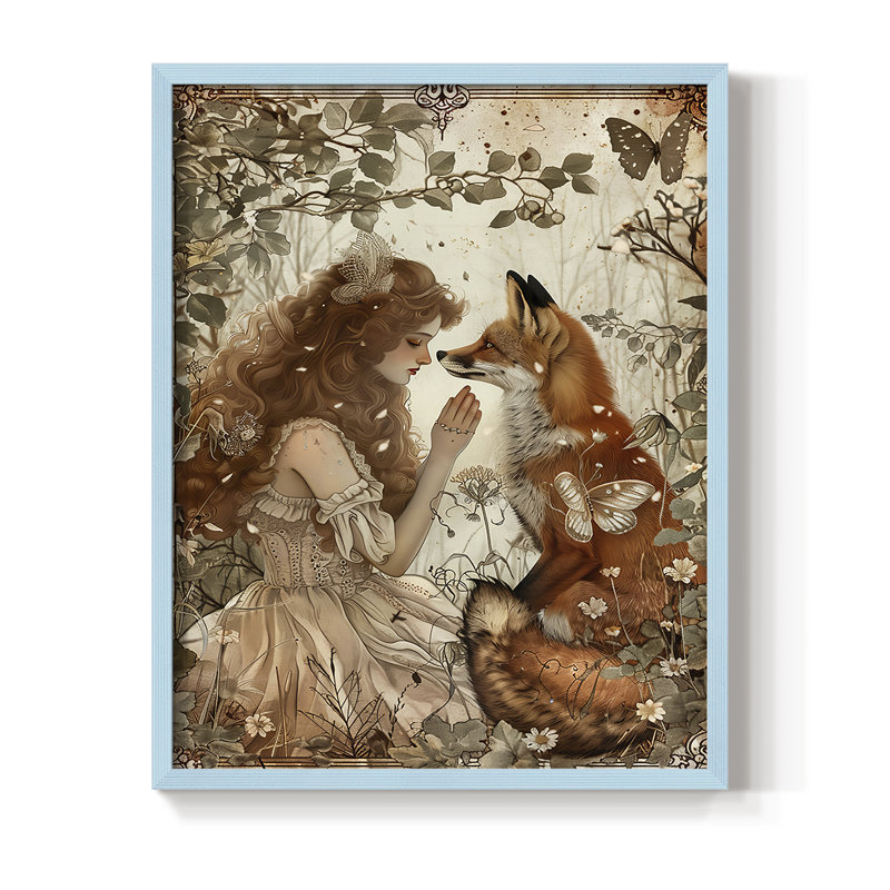 «WOMEN Series CDII», reproduction encadrée - bois massif, Bleu, H 30 po x l 24 po