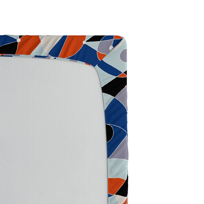Microfiber Geometric Fitted Sheet, Full Fitted Sheet