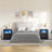 19.7''W Fluted Nightstand with Bluetooth Speaker, RGB Sensor Lights, Wireless Charger-1551193431