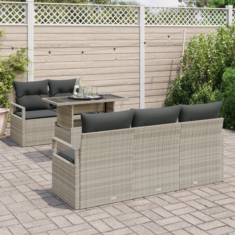 175cm Wide Patio Sofa with Cushions