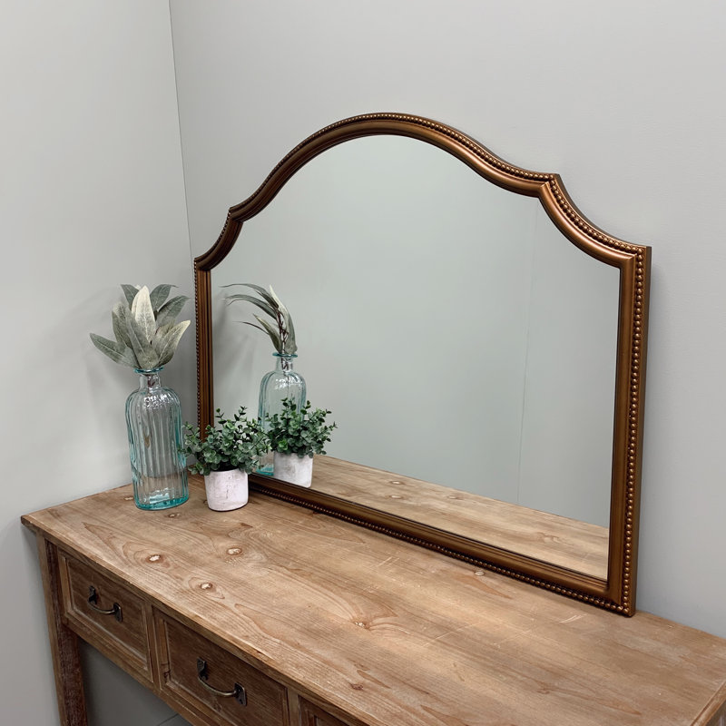 Miroir de cheminée encadré, Bronze d'automne, 27' x 38''''