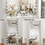 Miroir de vestiaire pleine grandeur avec lumières - 72 x 32 pouces, argent, luminosité réglable, pour chambre à coucher 72 x 32 pouces, 3 choix de luminosité et toilettes