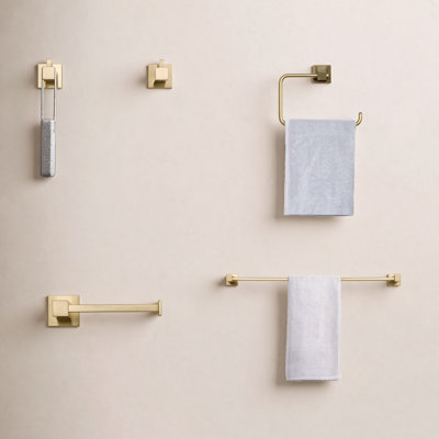 Cube 5-Piece Bathroom Hardware Set