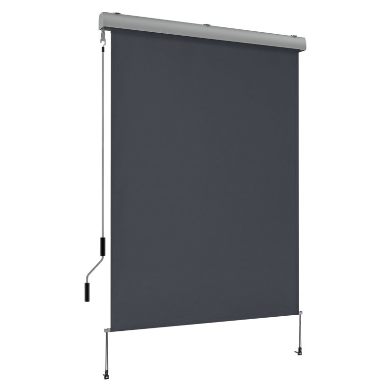 Auvent rétractable pour l'extérieur Samaris, Gris, L 55,1 po x P 3,1 po