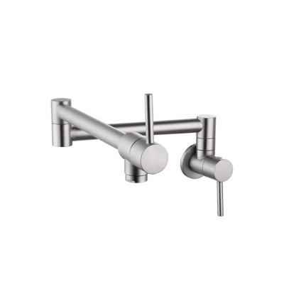 Modern Faucet Stylish Two-Handles Wall Mount with Single Hole Pot Filler
