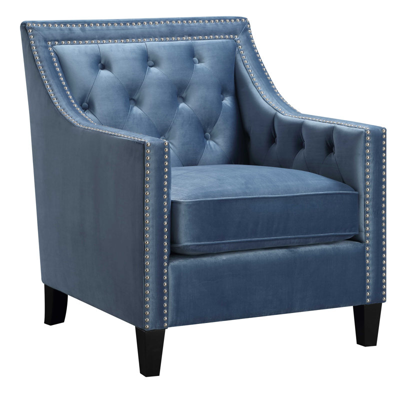Chilukki Upholstered Armchair, Marine Blue Polyester