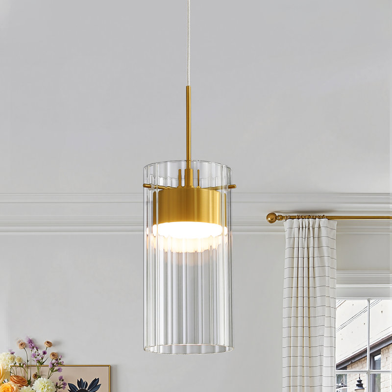 Luminaire suspendu simple à 1 lumière DEL
