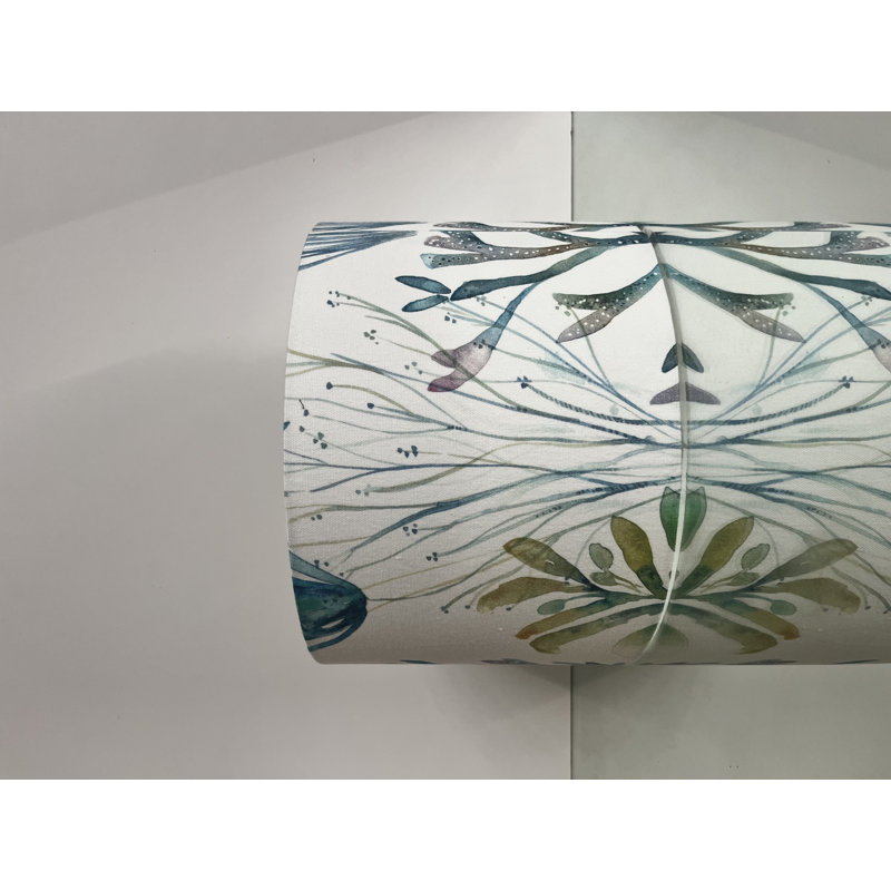 20cm H Cotton Drum Lamp Shade ( Screw On ), 18cm H x 20cm W x 20cm D