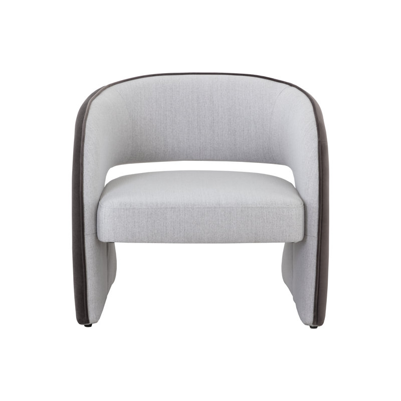 Méridienne de 30,75 po Gillard CAL117, Polyester gris