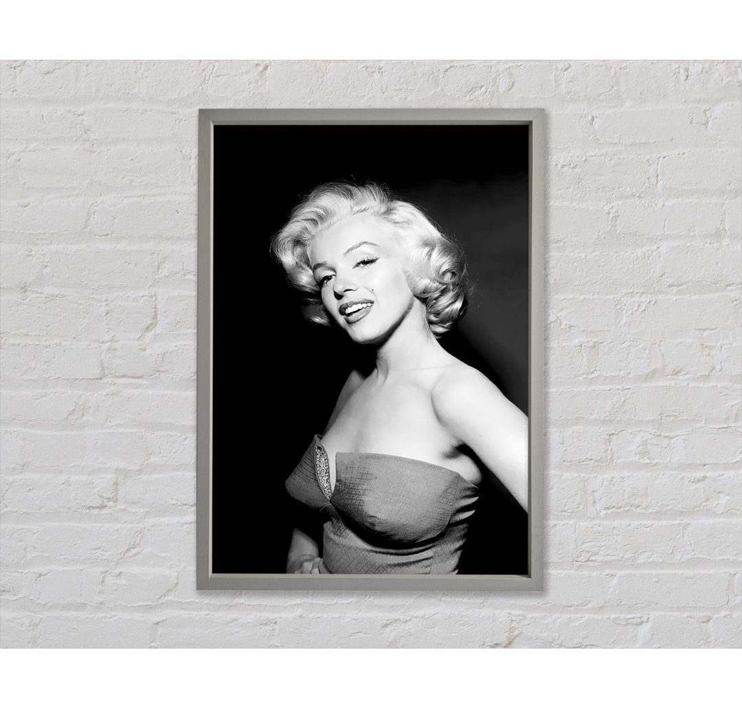 Lächeln von Marilyn Monroe - Einzelner Bilderrahmen Kunstdrucke auf Leinwand