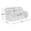 Canapé inclinable en microfibre / microsuède à accoudoirs coussinés de 8 po