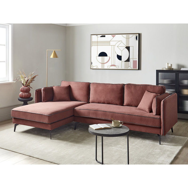Demosteni 3 Seater Corner Sofa , Red