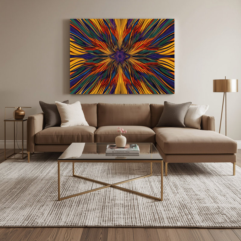 Art sur toile mauve Op Art 43, H 11 po x l 14 po