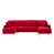 100 % polyester rouge est en rupture de stock