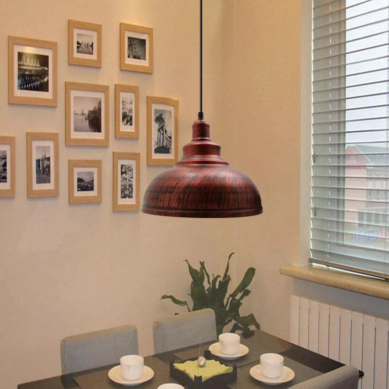 Reichard 1 - Light Dome Pendant, Rustic Red