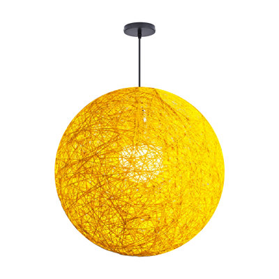 Luminaire suspendu sphère 1 lumière blanc