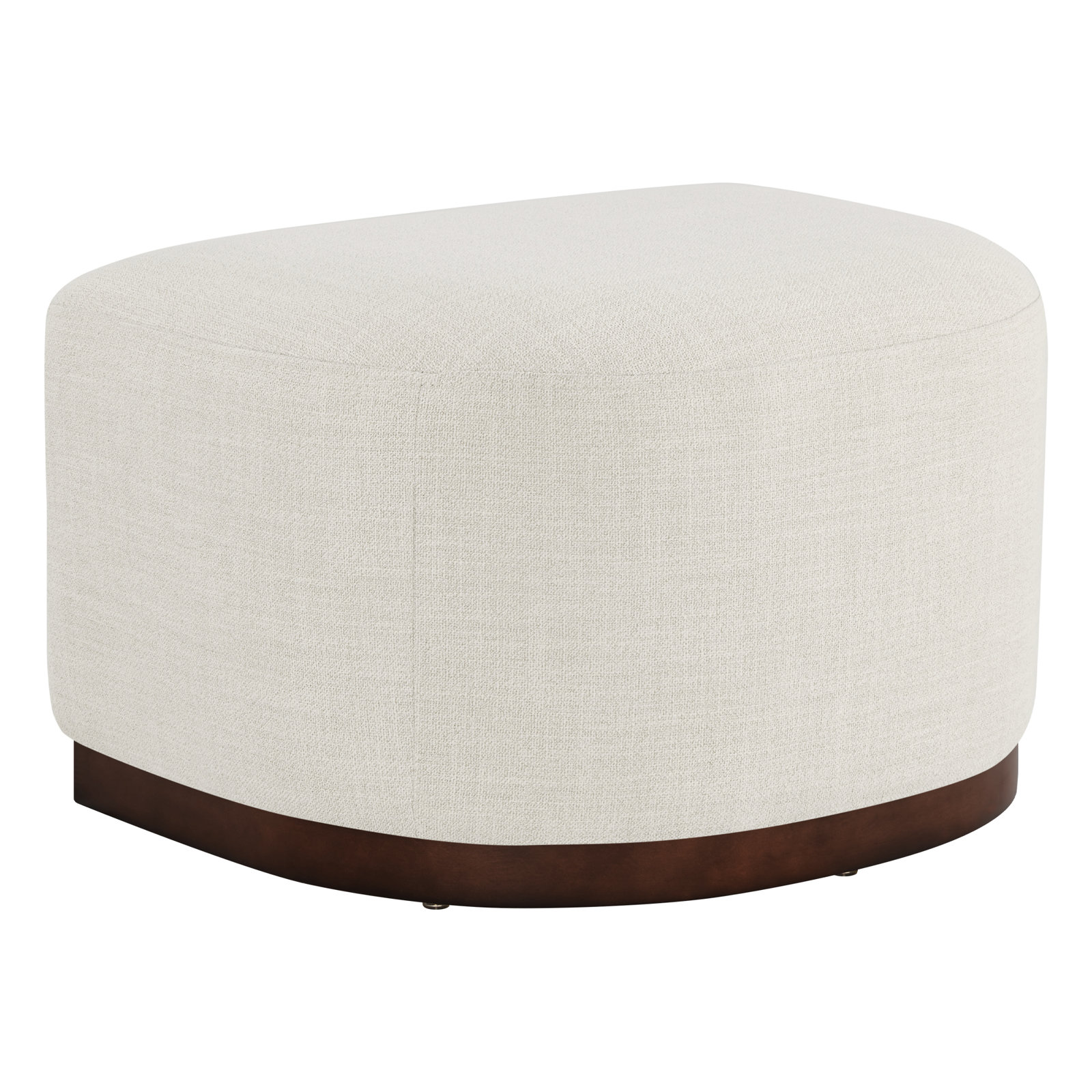 Bennett Upholstered Swivel Barrel Chair With Ottoman, Beige