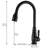 Pull-Down Kitchen Faucet - Black, Ceramic Filler For And Efficient Water Supply Contemporary With Pull Out Single Lever Effortless Control Modern Aesthetics