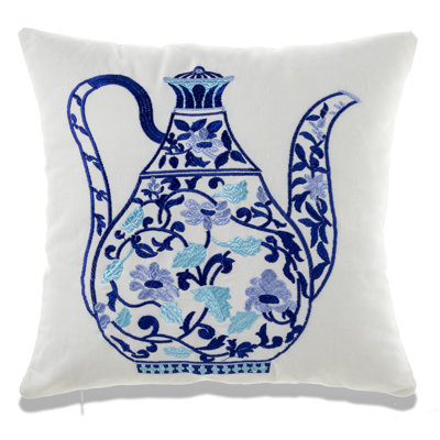 Embroidered Throw Pillow